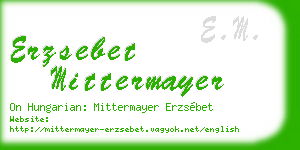 erzsebet mittermayer business card